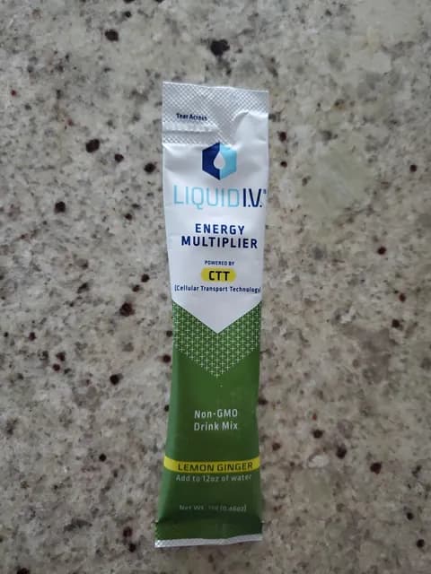 Liquid I.V. Energy Multiplier Lemon Ginger Non-Gmo Drink Mix