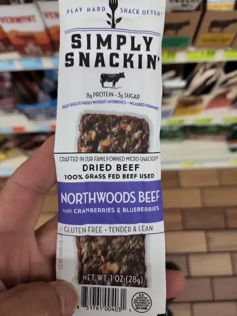Simply Snackin' Northwoods Beef With Cranberries & Blueberries