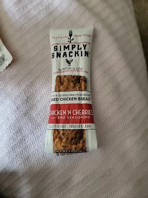 Simply Snackin' Chicken 'N Cherries With Bbq Seasoning Dried Chicken Breast