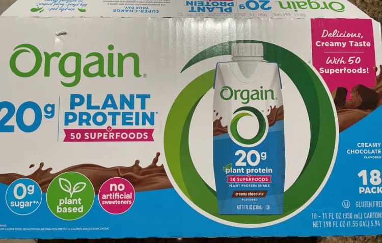 Orgain Plant Protein Shake Creamy Chocolate Flavor