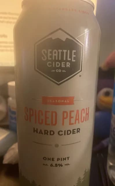 Seattle Cider Co Seasonal Spiced Peach Hard Cider