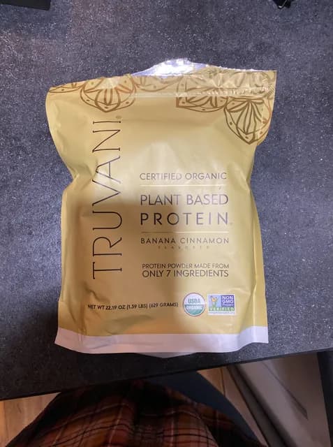 Truvani Banana Cinnamon Certified Organic Plant Based Protein