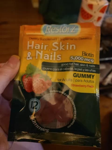 Restorz Biotin Hair, Skin & Nails Strawberry Fresa Gummy
