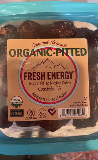 Caramel Naturel Fresh Energy Organic Pitted Medjool Dates