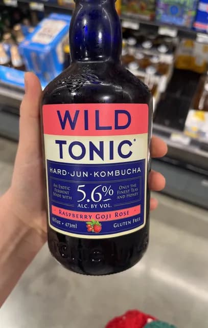 Wild Tonic Hard Jun Kombucha 5.6% Raspberry Goji Rose