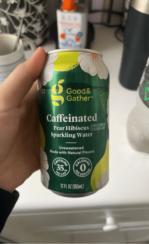 Good & Gather Caffeinated Pear Hibiscus Sparkling Water
