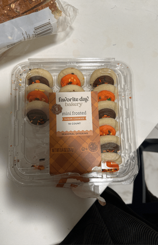 Favorite Day Bakery Mini Frosted Sugar Cookies Seasonal Offering