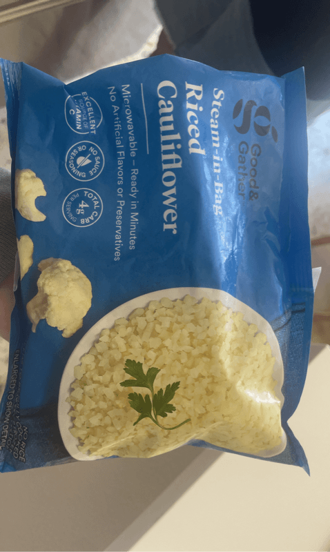Good & Gather Steam-In-Bag Riced Cauliflower