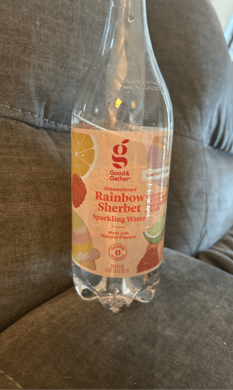 Good & Gather Unsweetened Rainbow Sherbet Sparkling Water