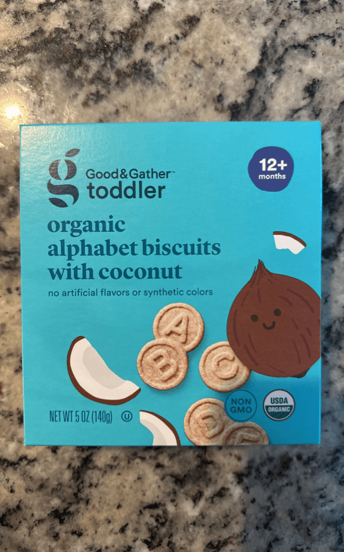 Good & Gather Toddler Organic Alphabet Biscuits With Coconut