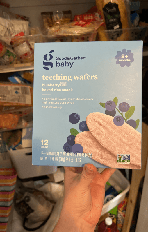 Good & Gather Baby Blueberry Teething Wafers Baked Rice Snack