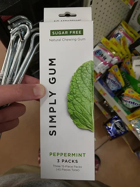 Simply Gum Peppermint Sugar Free Natural Chewing Gum