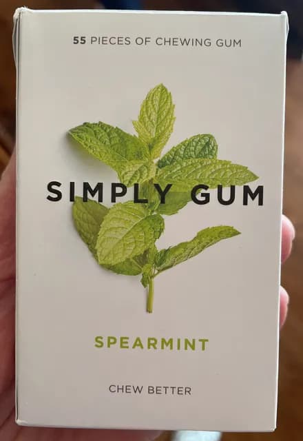 Simply Gum Spearmint Of Chewing Gum