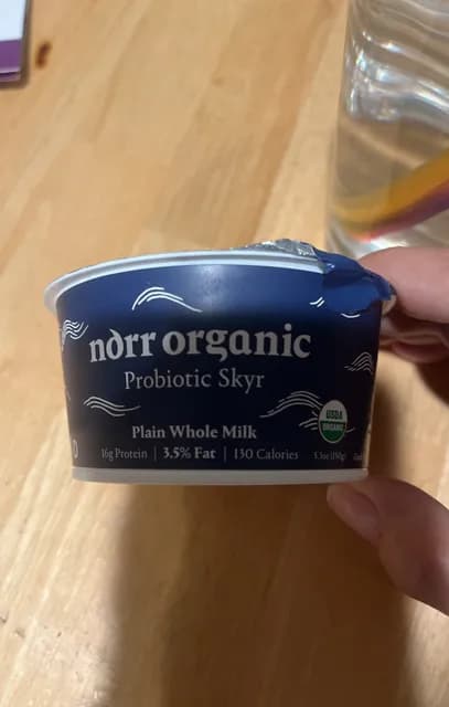 Norr Organic Probiotic Skyr Plain Whole Milk