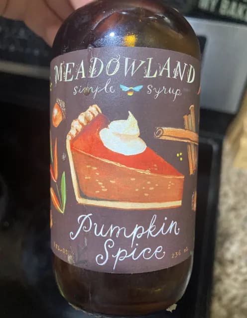 Meadowland Simple Syrup Pimpkin Spice