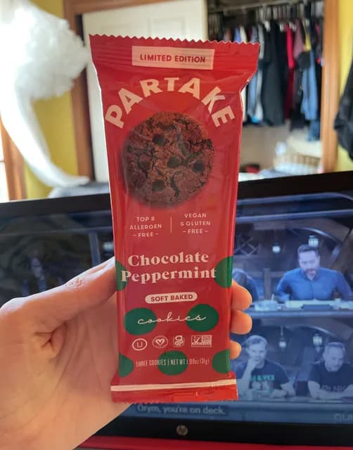 Partake Chocolate Peppermint Soft Baked Cookies