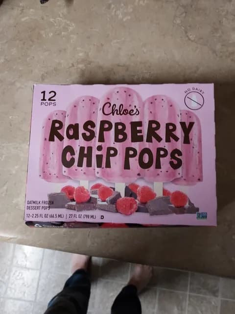 Chloe'S Raspberry Chip Pops 12 Pops