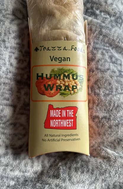 Trazza Foods Vegan Hummus Wrap