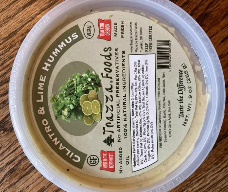 Trazza Foods Cilantro & Lime Hummus