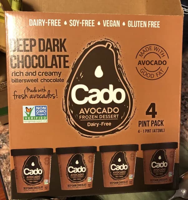 Cado Avocado  Dessert Dairy-Free Deep Dark Chocolate