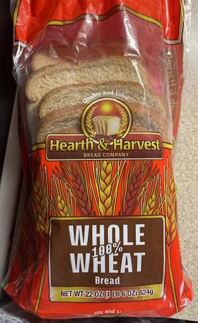 Hearth & Harvest Bread Company 100% Whole Wheat Bread