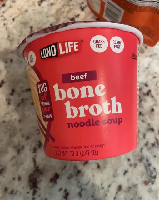 Lonolife Beef Bone Broth Noodle Soup