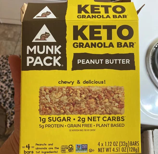 Munk Pack Peanut Butter Keto Granola Bar