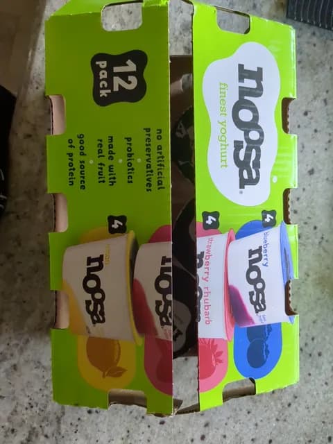 Noosa Finest Yoghurt Variety Pack: Blueberry, Strawberry Rhubarb, Lemon