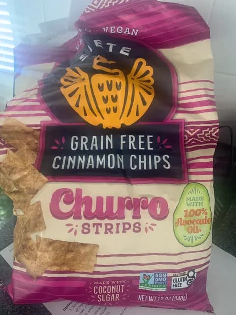 Is it Nutmeg Free? Siete Foods Grain Free Churro Strips Cinnamon Chips