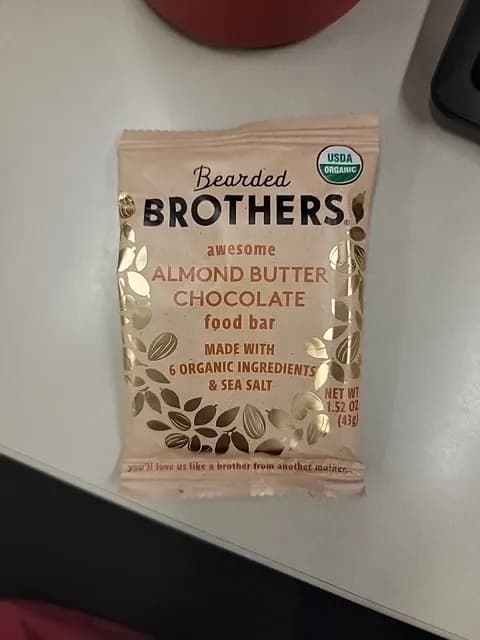 Bearded Brothers Awesome Almond Butter Chocolate Food Bar
