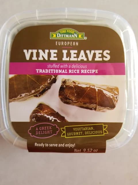 Fine Food Dittmann Vine Leaves Stuffed With A Delicious Traditional Rice Recipe