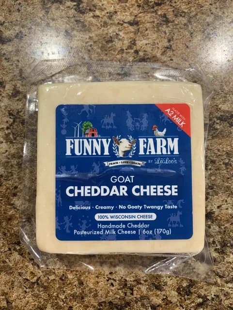 Funny Farm By Laloo'S Goat Cheddar Cheese