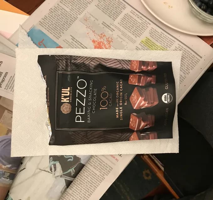 K'Ul Chocolate Pezzo 100% Cacao Baking & Snacking Chocolate