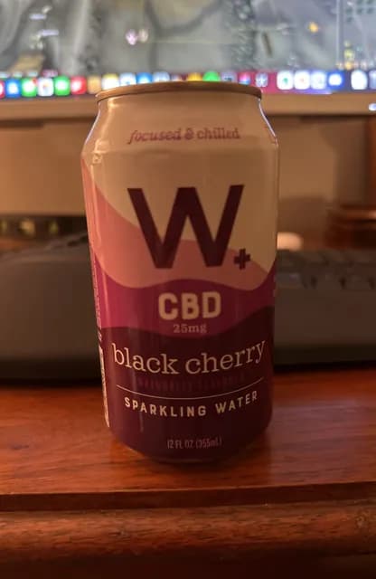 W+ Cbd Black Cherry Natural Flavored Sparkling Water