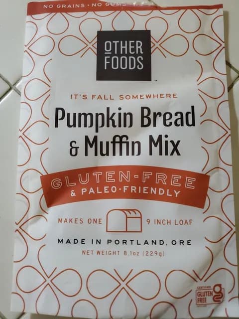 Other Foods Gluten-Free & Paleo-Friendly Pumpkin Bread & Muffin Mix