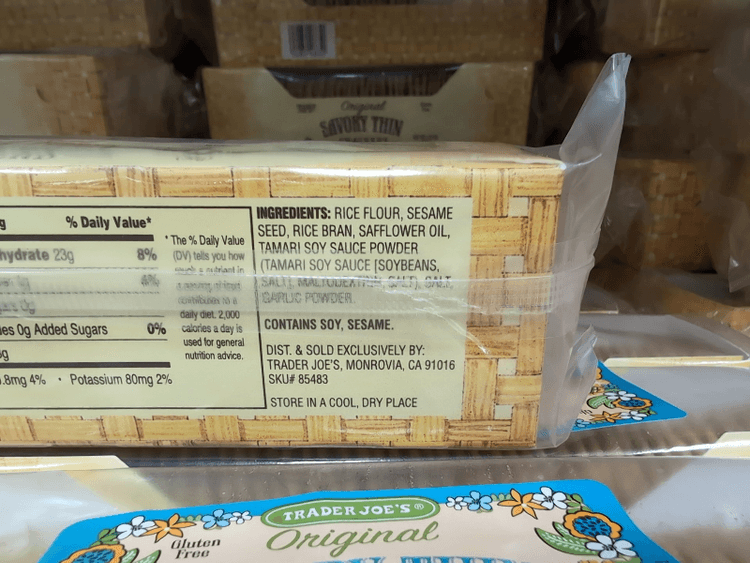 Trader Joe'S Original Savory Thin Crackers