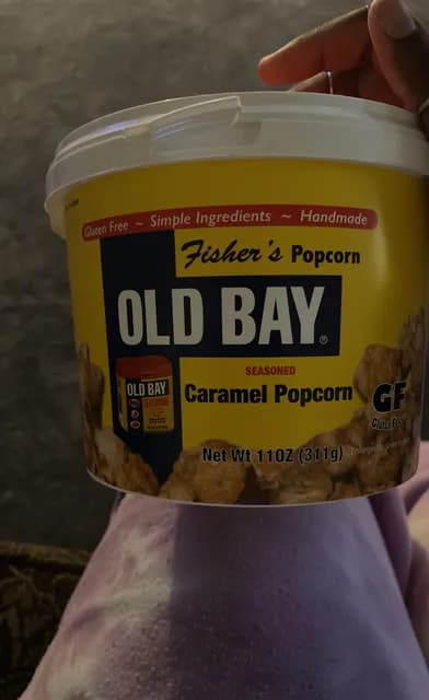 Fisher'S Popcorn Old Bay Seasoned Caramel Popcorn