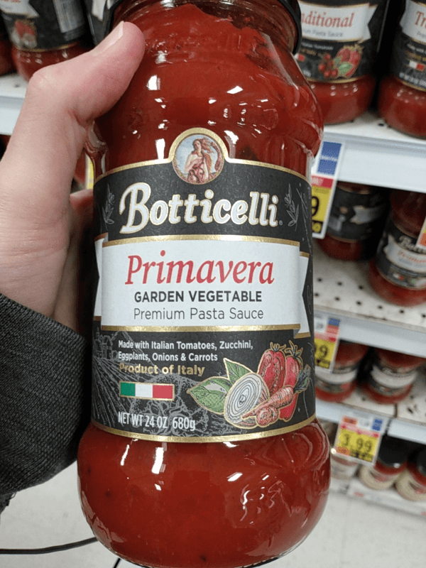 Botticelli  Primavera Garden Vegetable Premium Pasta Sauce