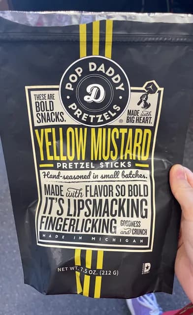 Pop Daddy Pretzels Yellow Mustard Pretzel