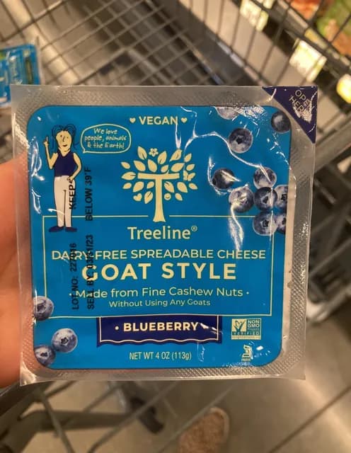 Treeline Dairy-Free Spreadable Cheese Goat Style Blueberry