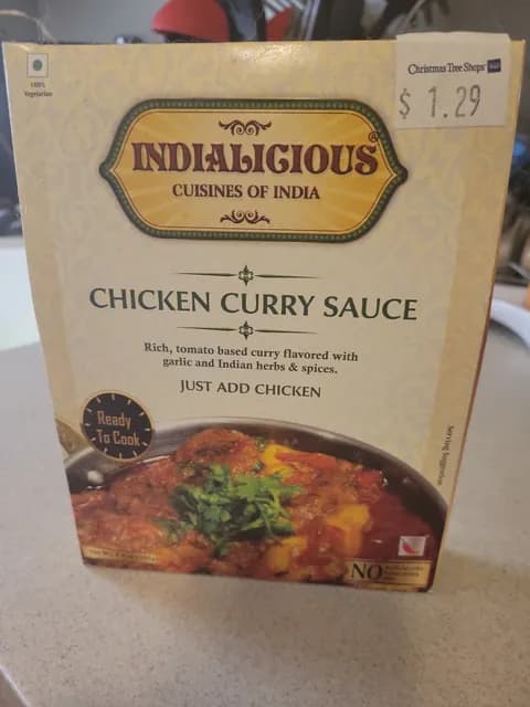 Indialicious Cuisines Of India Chicken Curry Sauce