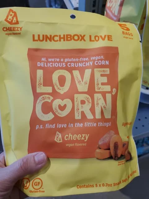 Love, Corn Cheezy Vegan Flavored