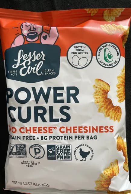Lesser Evil "No Cheese" Cheesiness Power Curls