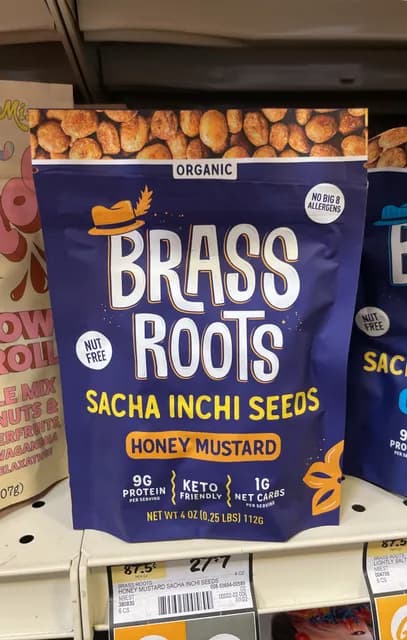 Brass Roots Organic Honey Mustard Sacha Inchi Seeds