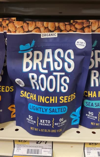 Brass Roots Organic Lightly Salted Sacha Inchi Seeds