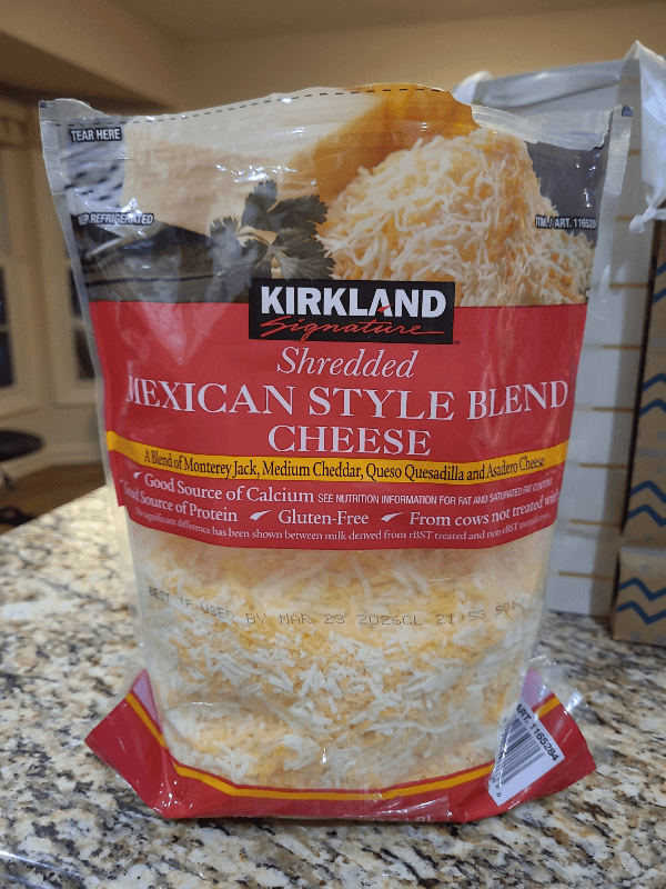 Kirkland Signature Shredded Mexican Style Blend Cheese