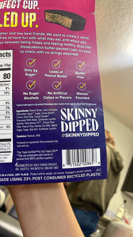 Skinnydipped Cups Dark Choc Pnt Btr