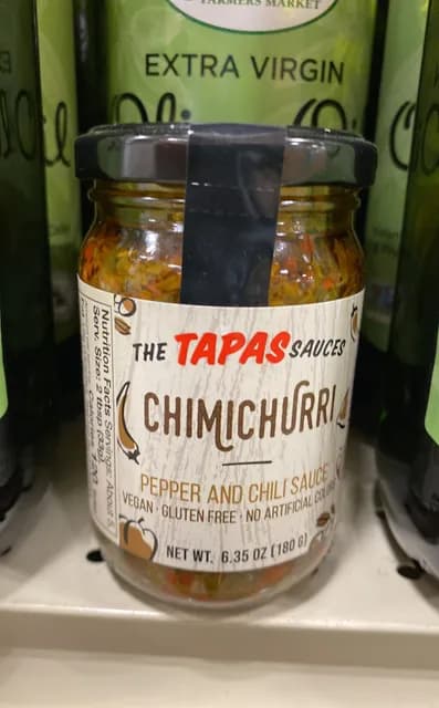 The Tapas Sauces Chimichurri Pepper And Chili Sauce