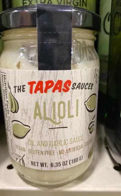 The Tapas Sauces Alioli Oil And Garlic Sauce