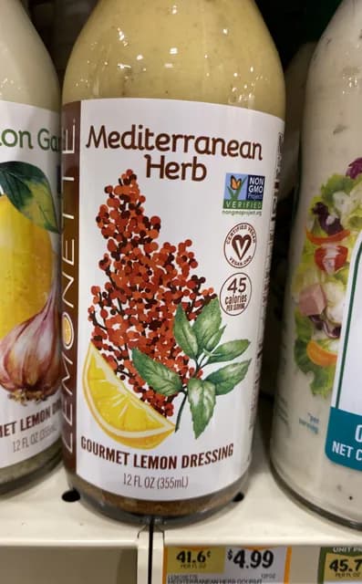 Lemonette Mediterranean Herb Gourmet Lemon Dressing